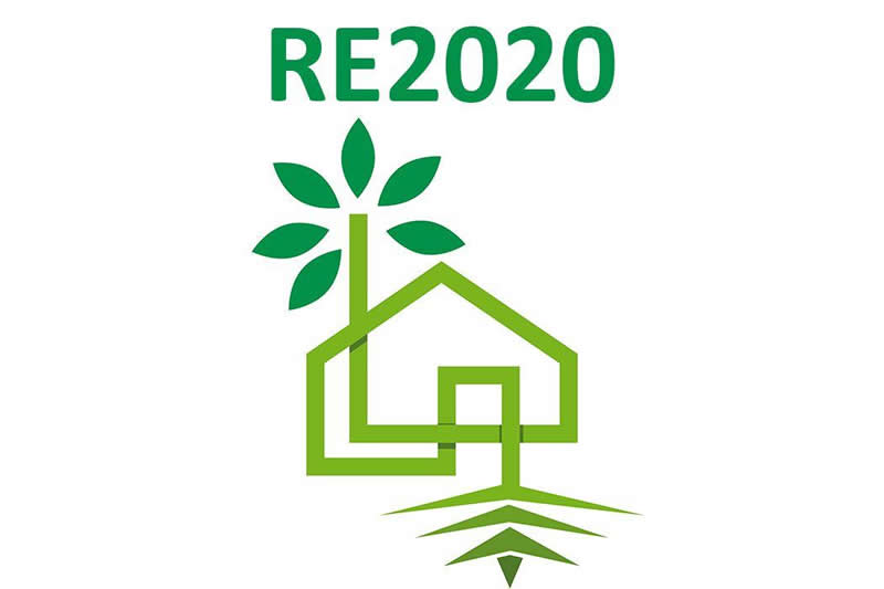 Logo de la nouvelle réglementation environnementale RE2020